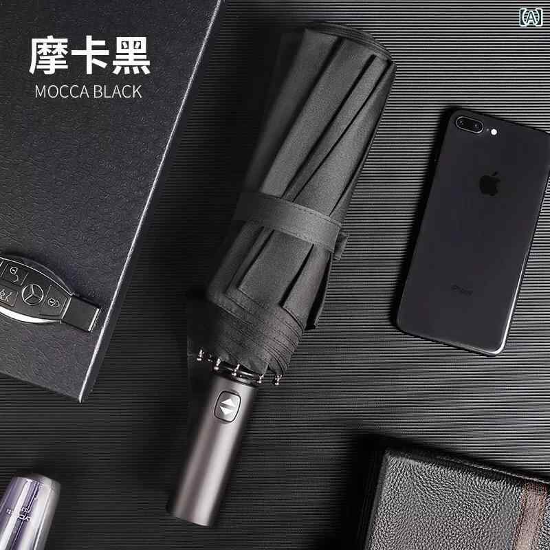 12本 骨 傘 折りたたみ 全自動 特大 4人用 嵐 厚手 メンズ 開閉機能 風雨 強化 ゴム製 雨傘 カバー ユ..