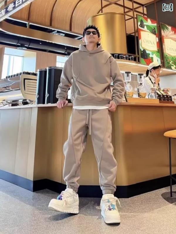 豪華 スポーツ カジュアル スーツ 男性用 2025 春秋冬 スウェットと スウェットパ...