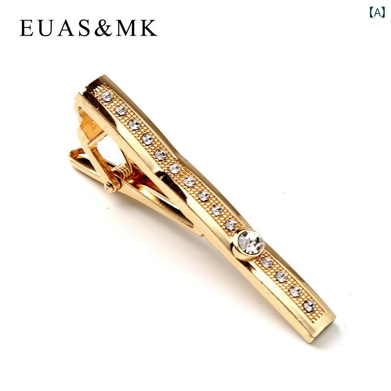 ライト 豪華 ゴールドきらきら ウェディング ネクタイ な 仕事 スーツ ビジネス メンズ クリップ.オシャレシンプルスタイル