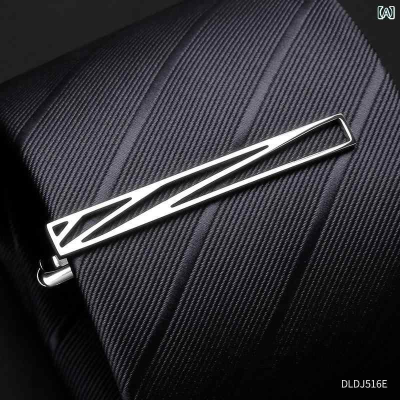 メンズ ネクタイ ピン ビジネス 軽量 豪華 フォーマル スーツ クラシック シンプル シルバー.カラフル..