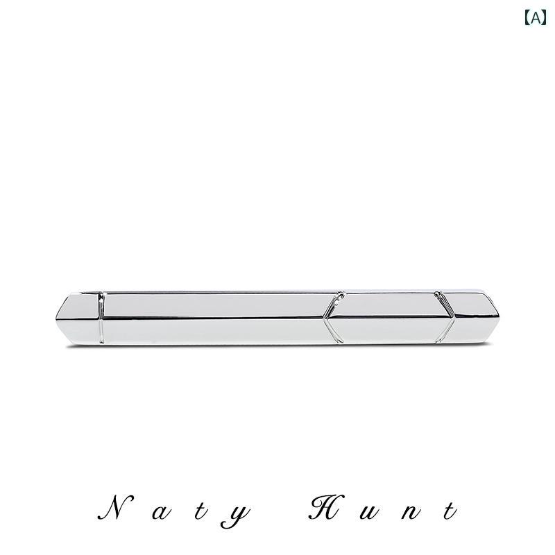 シルバー ネクタイ ピン メンズ ビジネス 豪華 固定 スーツ.カラフルカラー.オシャレ.シンプルスタイル男性用