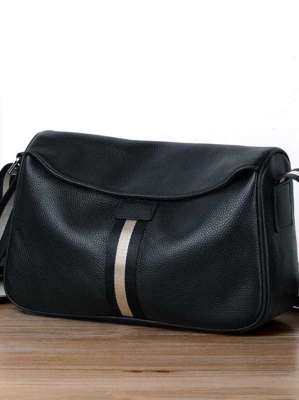 ショルダーバッグ 男性用 紳士 革 牛革 斜め掛けバッグ カジュアル スポーツ ブラック
