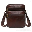ショルダーバッグ 男性用 革 牛革 大容量 斜めがけ 鞄 メンズ ビジネス 通勤 防水 軽量 レッドブラウン ブラック カーキ(x3)