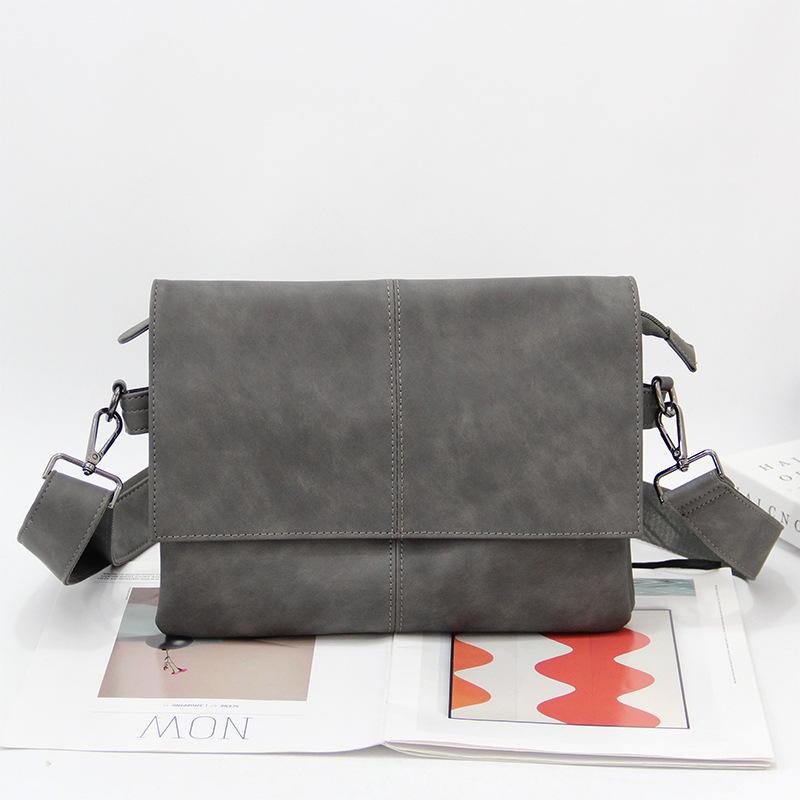 ショルダーバッグ 男性用 薄型 書類ケース カジュアル 大容量 斜め掛け PUレザー ポリエステル 無地 ダ..