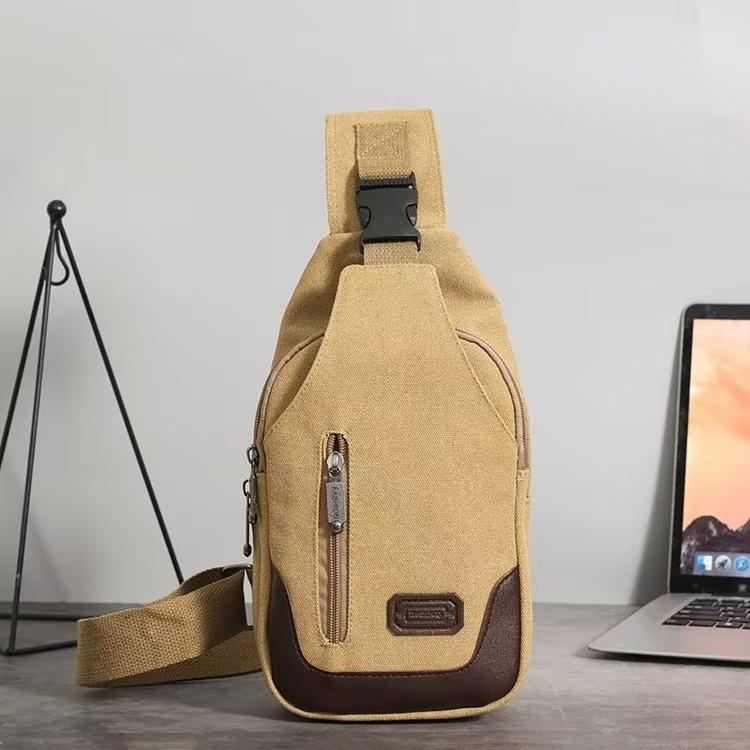 ボディバッグ 男性用 帆布 斜め掛け ワンショルダーバッグ ストリート カジュアル 通気性 8インチPC収納可能 ブルー ブラック カーキ コーヒー色 アーミーグリーン