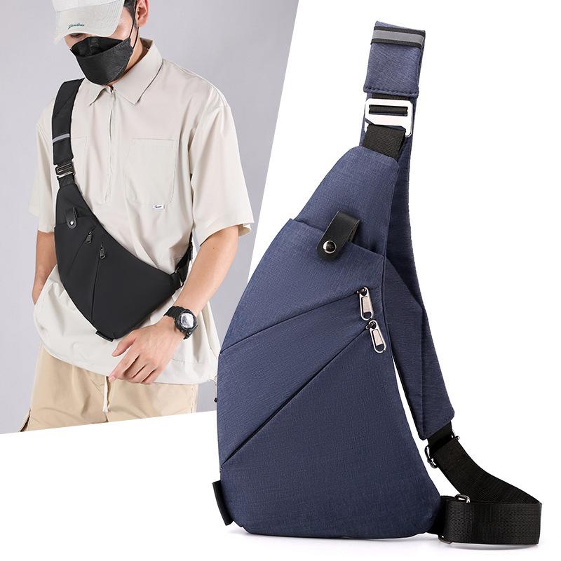 ボディバッグ 男性用 鞄 シンプル 無地 ビジネス 通勤 大容量 ショルダーバッグ 多用途 カジュアル ア..