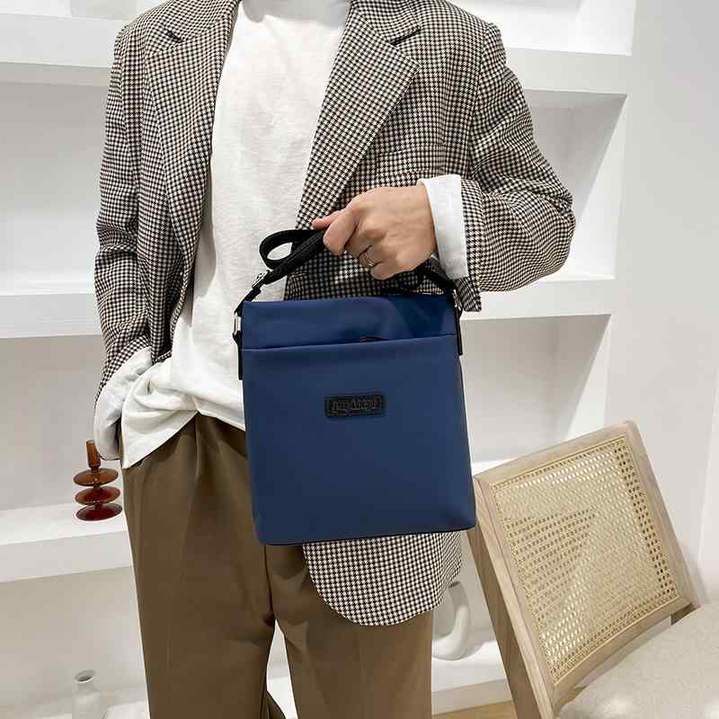 バッグ 男性用 ビジネス 通勤 鞄 オックスフォード布 大容量 防水 ショルダーバッグ ブラック ブルー
