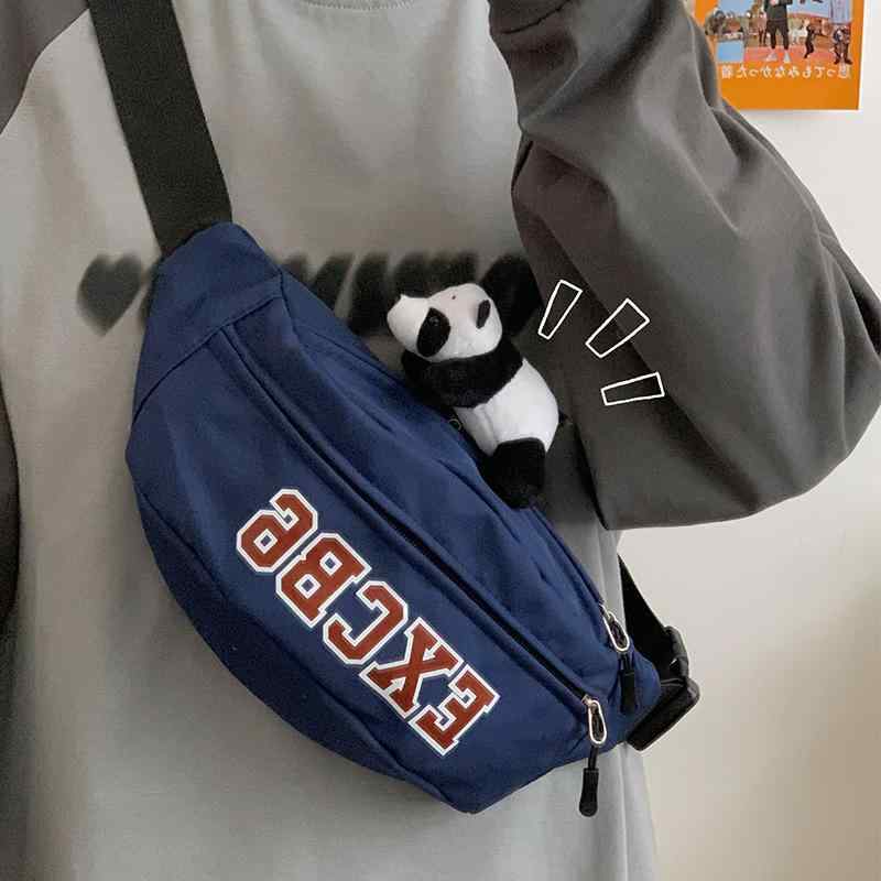 ショルダーバッグ メンズ 男性用 キッズ 子供用 バッグ 鞄 ストリート ポリエステル 軽量 紺色 黒 ミン..