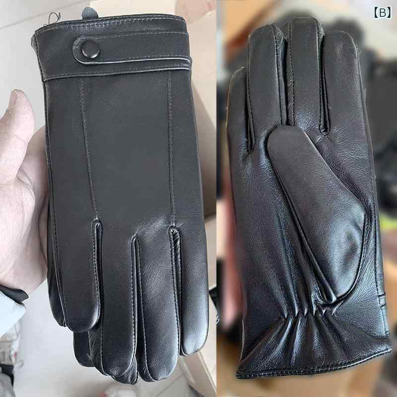 手袋 メンズ 男性用 羊革手袋 シープスキン グローブ 秋冬 防寒 暖かい スマホ対応...