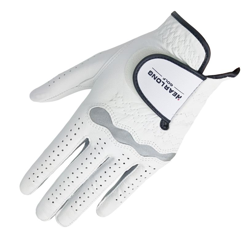 ゴルフ手袋 男性用 ゴルフ グローブ 右利き用 羊革 ロゴ入れ可能 スポーツ 配件 白(4.0)
