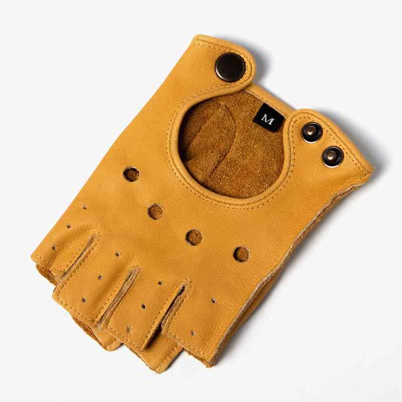 手袋 メンズ レディース バイク オートバイ 運転 ドライブ トレーニング スポーツ アウトドア 滑り止め 牛革 レザー グローブ 春夏・素材: 牛革・機能: 防滑・スタイル: 百搭.エレガント.ミニマル.スポーティ.オフィス.シンプル.・対象: 成人男女.バイク愛好家・カテゴリ: サイクルグローブ・カラー: イエロー（手の甲に穴あき）.ブラック（手の甲に穴あき）・サイズ: M.L.XL・-: 手の甲に穴あき.ハーフフィンガー