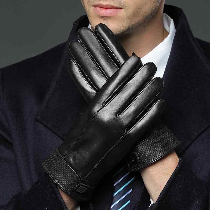 手袋 男性用 羊革手袋 スマホ対応 防寒 暖かい 秋冬 防風 防水 滑り止め グローブ 赤 黒 L XL
