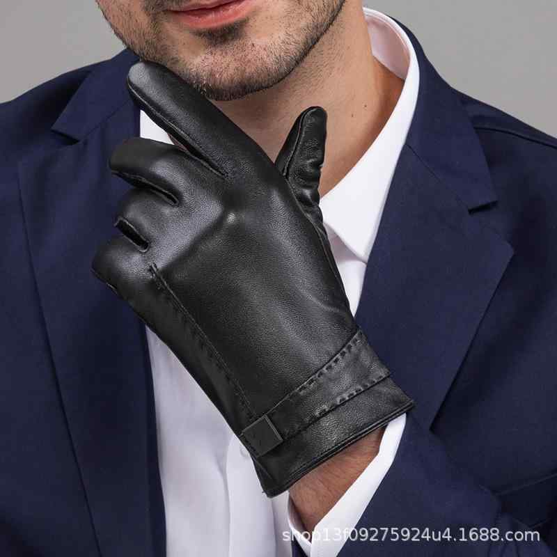 手袋 メンズ 男性用 レザーグローブ シープスキン 革 秋冬 防寒 暖かい 裏起毛 スマホ対応 タッチパネル バイク 自転車 運転 通勤 ビジネス フォーマル・機能: 保温.防風・スタイル: ビジネス.汎用・色: ブラック・サイズ: M.L.XL・素材: 羊革・種類: 分指手袋・加工技術: 刺繍・カテゴリー: 保温手袋・流行要素: 幾何学模様