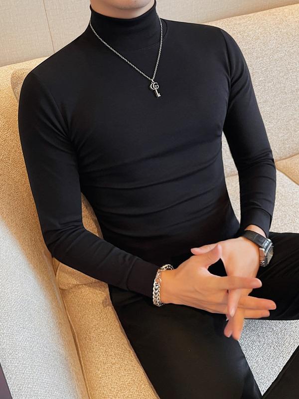 Tシャツ メンズ 長袖 スリムフィット ハイネック カットソー コットンブレンド 無地 秋 トップス インナー ブラック ホワイト グレー カーキ コーヒー ネイビー グリーン・スタイル: 韓国版・柄: 無地・フィット: スリム・対象者: ・種類: プルオーバー・ネックライン: ハイネック/ボトルネック・袖丈: 半袖・・素材: 綿混・綿素材混率: 91-95%・適用シーン: カジュアル・詳細: ステッチ・加工: 防しわ加工・カラー: ブラック半ハイネック, ホワイト半ハイネック, ダークグレー半ハイネック, アーミーグリーン半ハイネック, コーヒー色半ハイネック, ダークブルー半ハイネック, ダークグリーン半ハイネック, ブラッククルーネック, ホワイトクルーネック, ダークグレークルーネック, アーミーグリーンクルーネック, コーヒー色クルーネック, ダークブルー クルーネック, ダークグリーンクルーネック・サイズ: M(47.5-52.5kg), L(52.5-60kg), XL(60-67.5kg), XXL(67.5-75kg), 3XL(75-80kg), 4XL(80-87.5kg), 5XL(87.5-95kg)・袖タイプ: レギュラー・重さ: 約250-300g・機能: 高弾性・対象年齢: 成人・対象性別: 男性・製品カテゴリ: Tシャツ