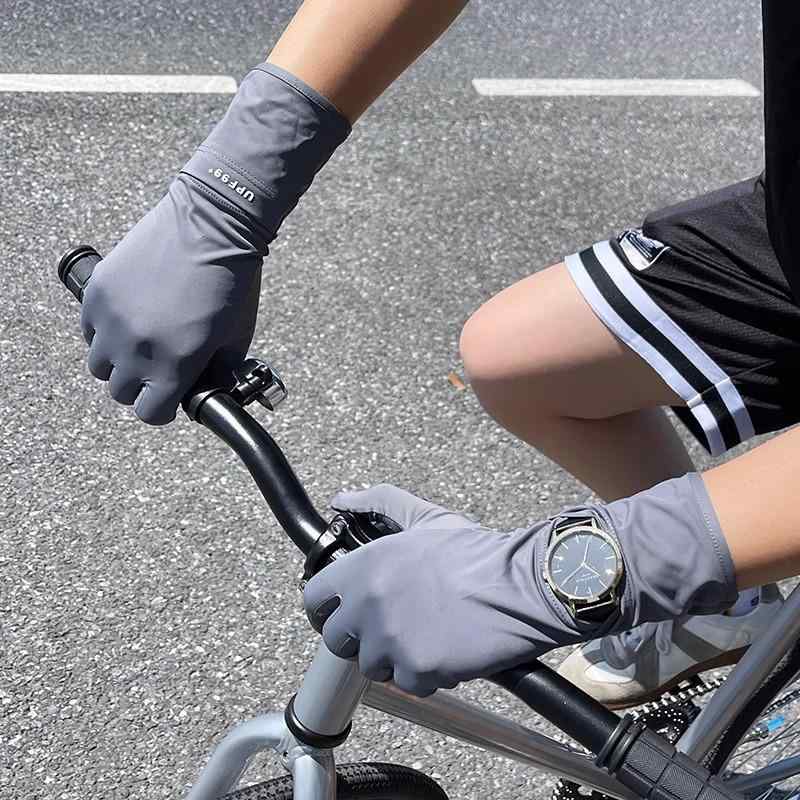 手袋 男性用 接触冷感 UVカット 手袋 夏用 滑り止め タッチパネル対応 コットン サイクリング グローブ・カラー: ブラック.深灰.军绿.浅灰.咖啡・サイズ: フリーサイズ・主な生地の含有量: 21-30%・タイプ: 指あり・機能: 通気性.紫外線対策.滑り止め.タッチパネル対応・生地の名称: アイス・主な生地の組成: 綿・スタイル: スタイル特徴なし