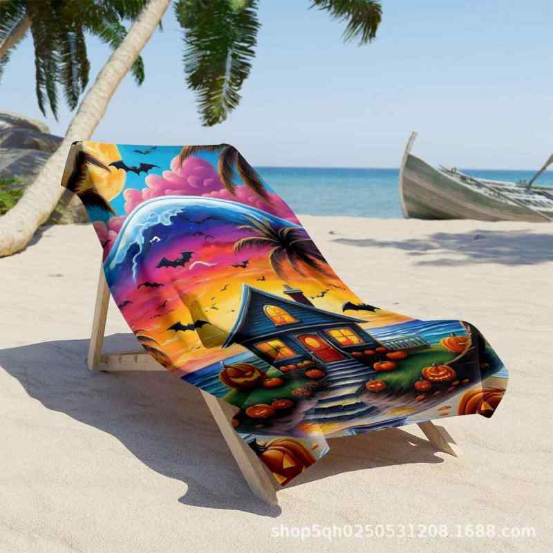 バスタオル ビーチタオル ハロウィン テーマ 吸水 速乾 スポーツ アウトドア 旅行
