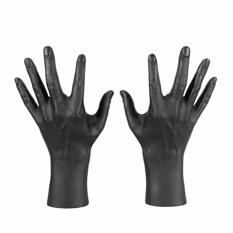 手袋 メンズ 男性用 手袋ホルダー 手袋スタンド ディスプレイ 展示用 ブラック 大判サイズ プラスチック製 マグネット式