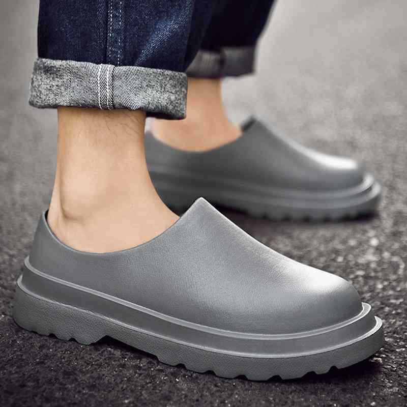 レインシューズ メンズ 男性用 紳士靴 厨房靴 耐油 耐滑 耐摩耗 ワークシューズ ローカット スリッポン..