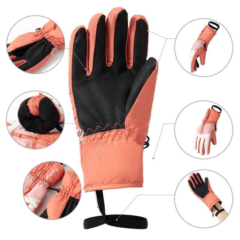 手袋 レディース メンズ 親子 スキーグローブ 防風 防寒 裏起毛 滑り止め 保温