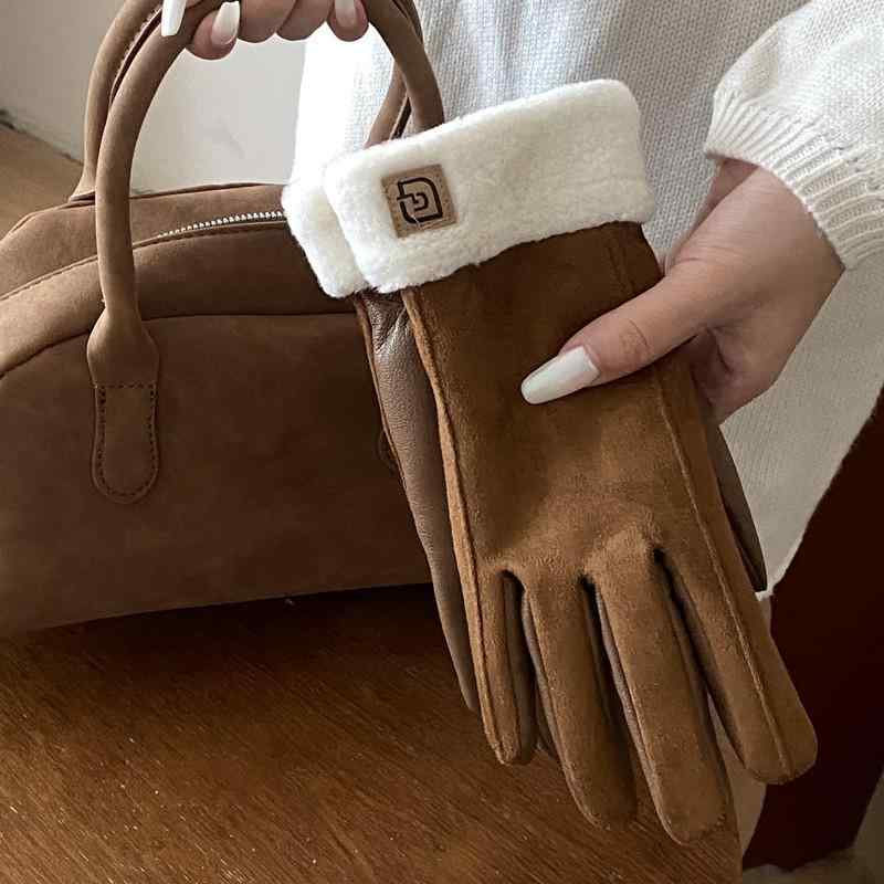 手袋 レディース メンズ キッズ 子供用 秋冬 防寒 暖かい 裏起毛 タッチパネル対応 グローブ バイク スキー(4)