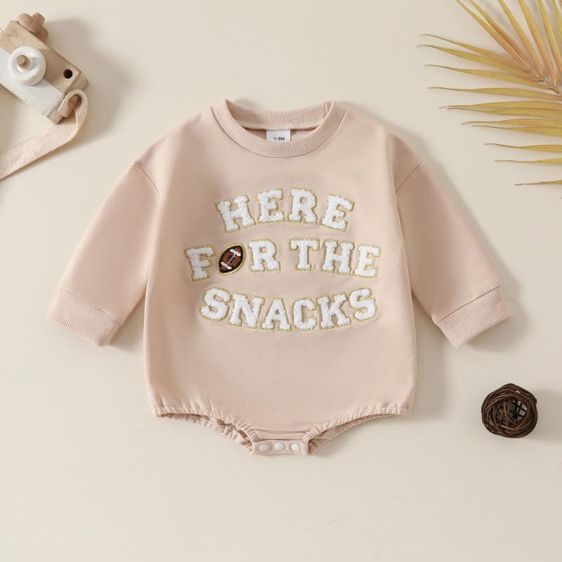 ベビー服 男児 長袖ロンパース カバーオール 春秋 綿 ポリエステル 普段着 杏色 ブラック(x3)