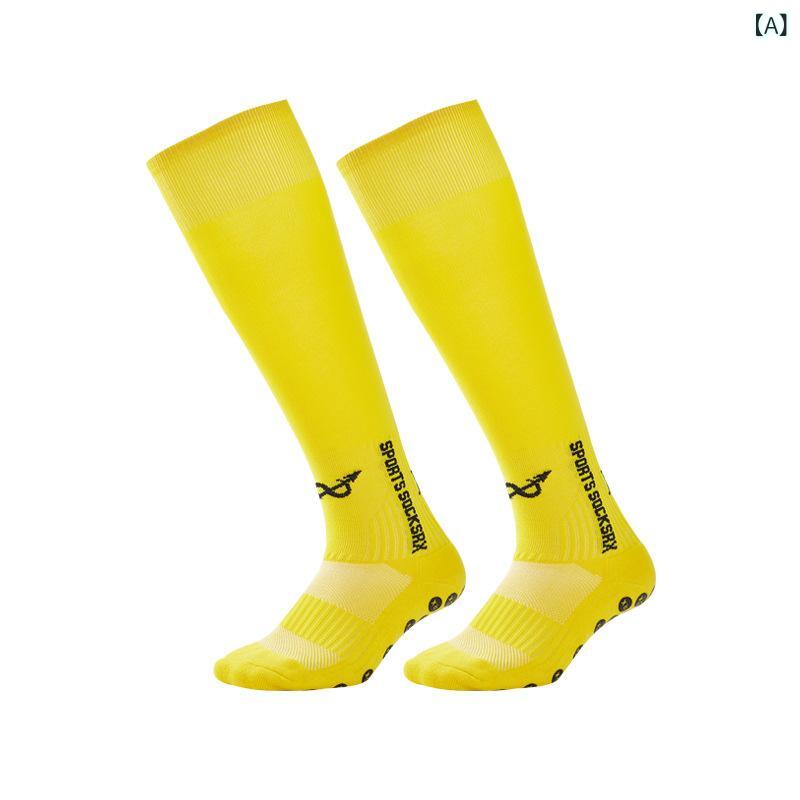 LINEAR shopの靴下 滑り止め サッカー ソックス 厚手 タオル地 男女兼用 ロングソックス スポーツ ランニング トレーニング(x2)｜アングル2