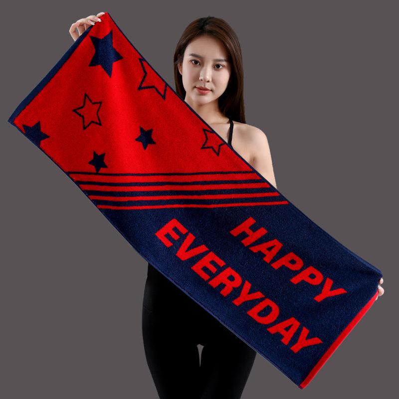 タオル レディース メンズ スポーツ用 綿 吸水速乾 運動用 フェイスタオル・項目名: 素材・値: 綿・項目名: 製法・値: 平織り・項目名: カラー・値: B款：HAPPY运动巾, A款：HAPPY运动巾, C款：HAPPY运动巾, 超值4件套(B款HAPPY运动巾+超柔毛巾2条+棉拖1双)☆・項目名: サイズ・値: 100x35cm・項目名: 種類・値: タオル/フェイスタオル