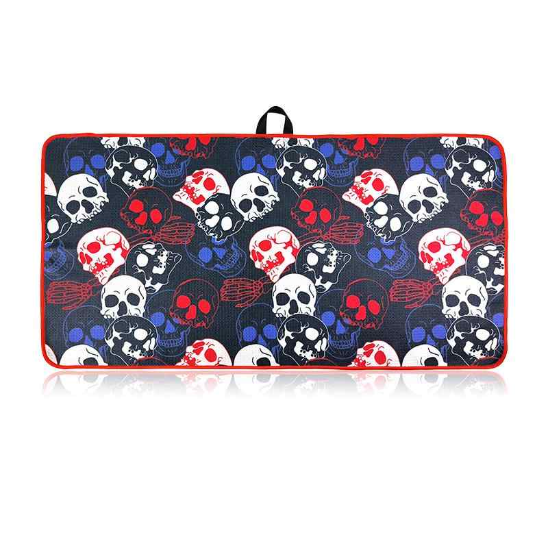 ゴルフ タオル 男性用 両面プリント ワッフル 40 80cm 極細繊維 ゴルフ用品 ブラック 黒 スポーツ