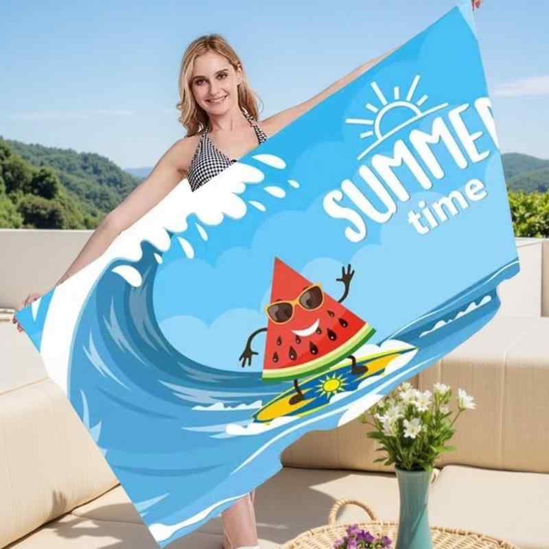 ビーチタオル レディース メンズ 極細繊維 速乾 吸水 スポーツタオル バスタオル 海水浴 プール 海亀地..