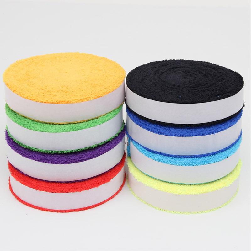 グリップテープ バドミントン ラケット テニス 厚手 3mm 10m 繊吸汗 快適 衝撃吸収 ブルー ブラック ホワイト レッド パープル イエロー グリーン 蛍光グリーン オレンジ スカイブルー(x2)