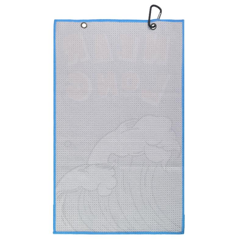 タオル ゴルフ レディース メンズ 兼用 micro fiber ワッフル 海波 ウェーブ柄 プリント 速乾 スポーツ..