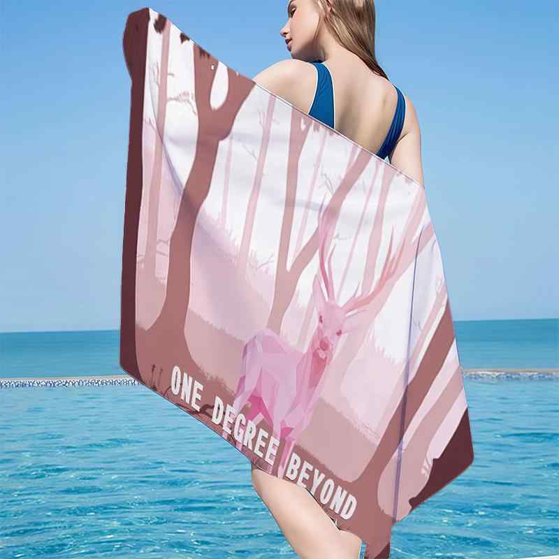 バスタオル 速乾タオル 吸水タオル スポーツタオル ビーチタオル 大人用 ジム プール 海水浴 超 микрофибра 130 80cm 160 80cm・素材: マイクロファイバー・重量: 約 約170～200g・カラー: Tiger, 芳华, ピンクの鹿, 蓮池の月, クジラ, オレンジの花, 青と白のシマウマ, 無地の幽蘭, カスタムパターン・サイズ: 130×80cm（スナップボタン+収納バンド付き）, 160×80cm（スナップボタン+収納バンド付き）・糸の太さ: 10番手・製造方法: プリント・カテゴリ: バスタオル/ビーチタオル