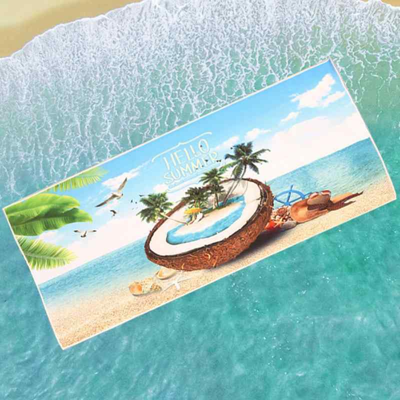 ビーチタオル レディース メンズ 男女兼用 ヨガ フィットネス ジム クラブ ビーチ スクエア カラフル プリント(x100)