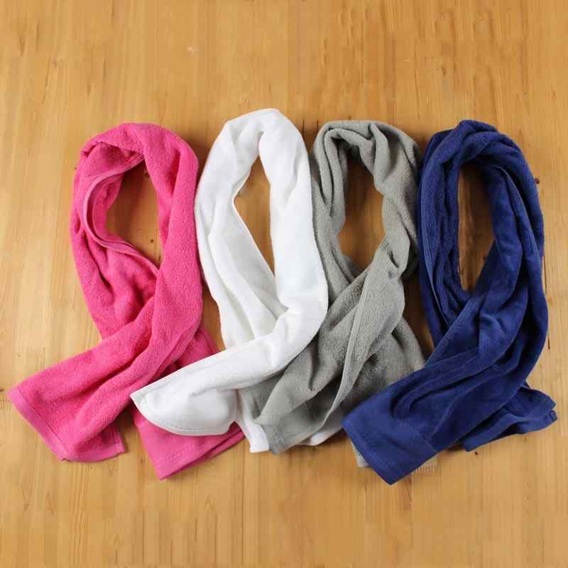 スポーツタオル 男性用 女性用 綿 長め ランニング ジム 部活 運動会 体育祭 吸水性 パイル地 刺繍ロゴ..