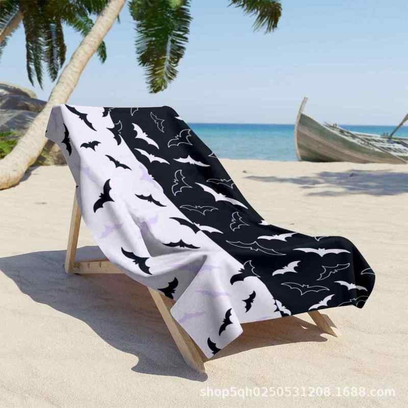 バスタオル ビーチタオル 吸水速乾タオル ハロウィン柄 スポーツタオル 運動会 アウトドア 薄手 軽量