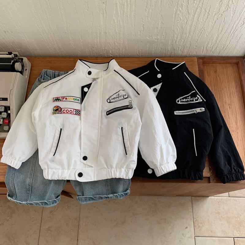 ジャケット キッズ 男の子 子供 春秋 アウター 韓国 ライダース ジャンパー ブルゾン ボーイズ トップ..