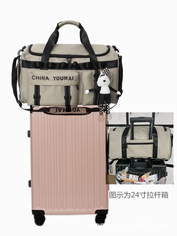 旅行用バッグ 大容量 手提げバッグ レディース メンズ ユニセックス 出張 スポーツジム フィットネス 短距離 荷物収納袋 オックスフォード生地 カーキ ブラック アーミーグリーン 花びらピンク