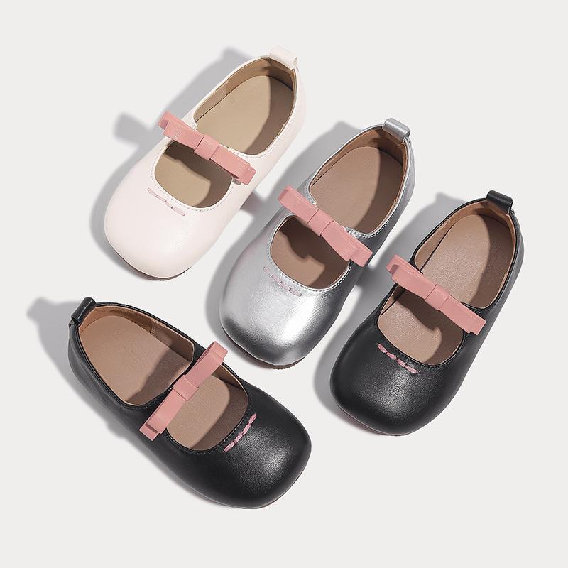 靴 キッズ 女の子 プリンセスシューズ ベビー靴 軟底 蝶結び レザーシューズ シルバー ブラック ホワイト 通気性 除臭 滑り止め 春夏 秋冬(x2)