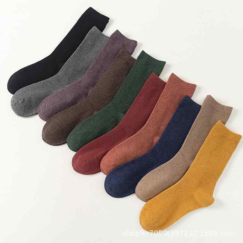 靴下 レディース メンズ キッズ メリノウール混紡 中筒靴下 秋冬 防寒 あったか ソックス 5足セット 無..