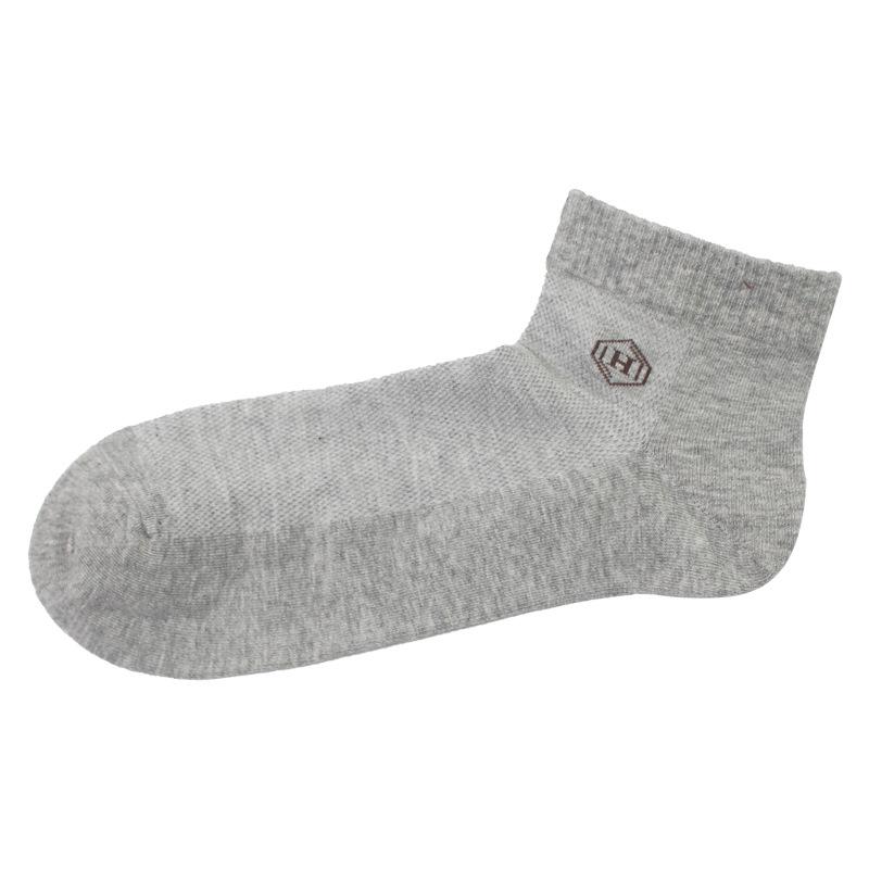 靴下 メンズ 男性用 コットン カジュアルソックス 短め ショート丈 ワンポイント 刺繍 綿 混紡 吸汗性 ..