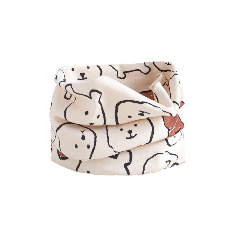 ネックウォーマー キッズ ベビー 子供用 秋冬 防寒 綿 かわいい アニマル柄 ピンク系