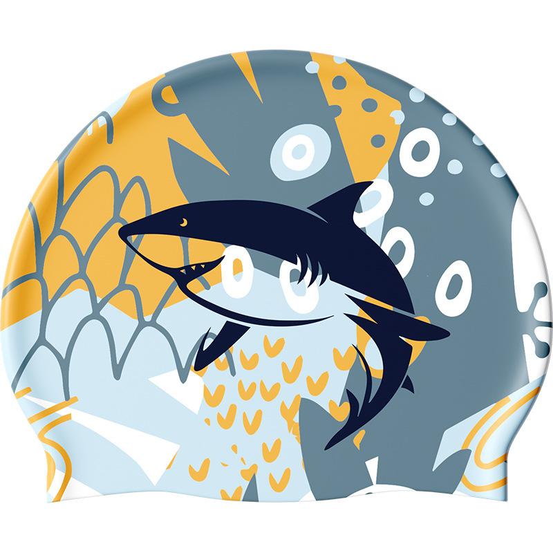 水泳帽 キッズ 子供用 男の子 女の子 防水 シリコン 伸縮性 スイムキャップ かわいい アニマル 深青 紫..