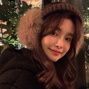 イヤーマフ レディース かわいい ウサギ毛 ふわふわ 大判サイズ 保温 防寒 耳カバー ベージュ系 ブラウン系 オフホワイト系 秋冬