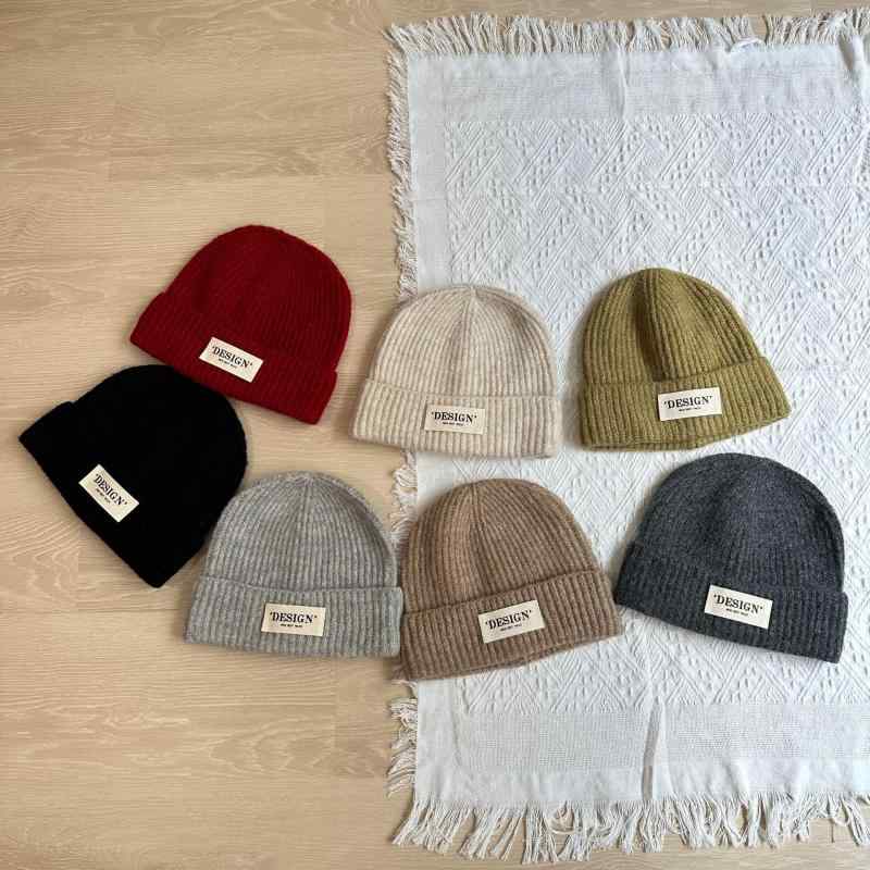 ニット帽 キッズ ベビー 親子 巻き上げ 毛糸 帽子 男の子 女の子 防寒 暖かい 無地 墨グリーン コーヒ..