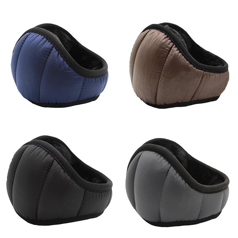 イヤーマフ 男性用 秋冬 防寒 防風 防水 裏起毛 バックアーム 折りたたみ イヤーウォーマー グレー ブ..