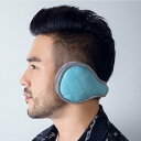 イヤーマフ メンズ レディース 防寒 イヤーウォーマー 格子柄 グレー ライトブルー レッド 後ろ装着 男女兼用 秋冬(x3)