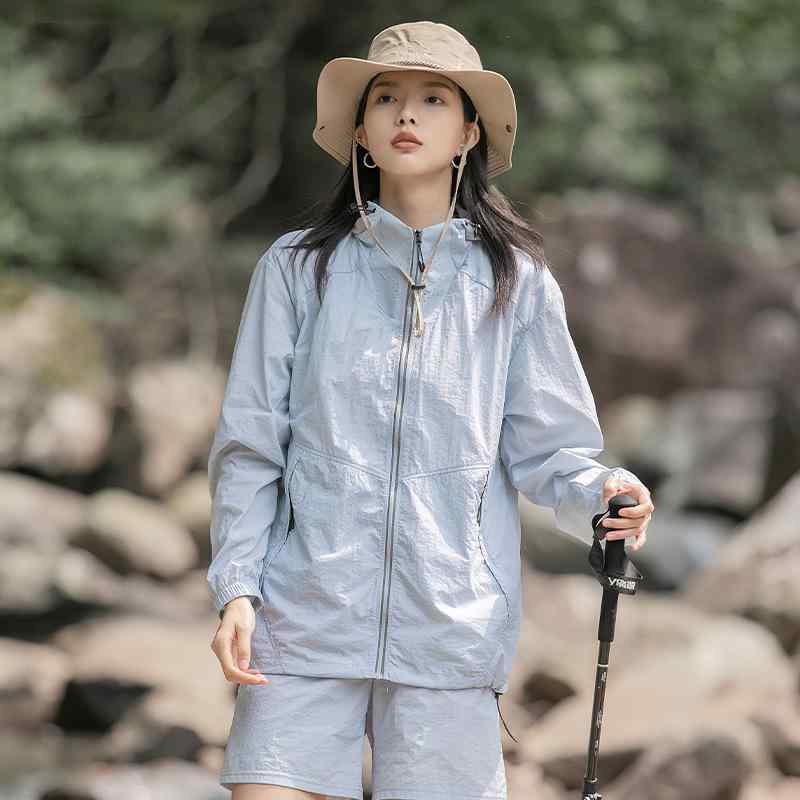 マウンテンパーカー 男女兼用 接触冷感 薄手 防水 撥水 UVカット 紫外線対策 アウトドア 登山 春夏 ライトアウター スポーツウェア 作業服 ホワイト ブラック ブルー グリーン