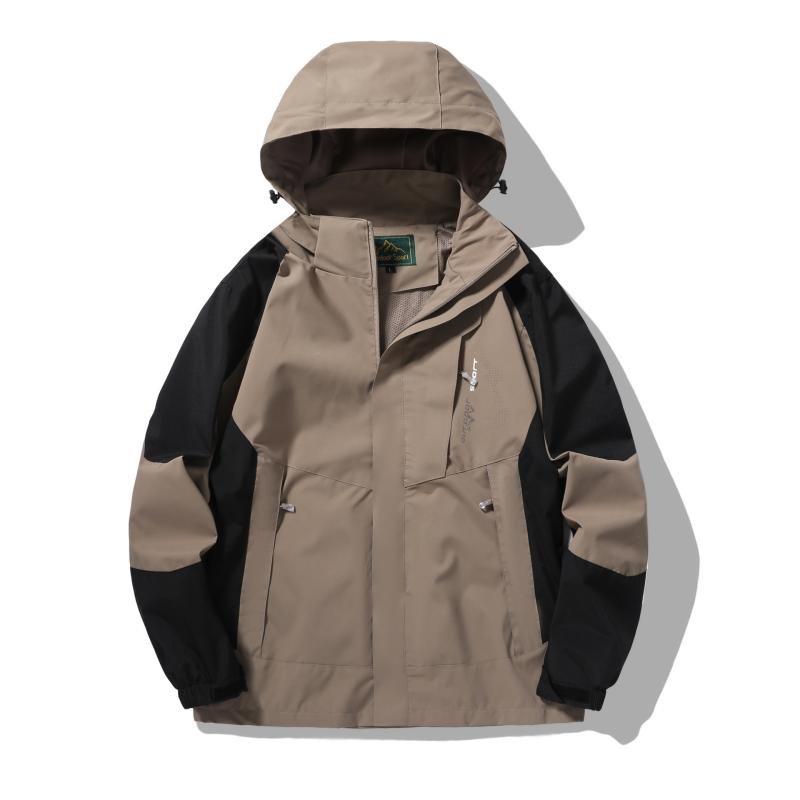 マウンテンパーカー メンズ レディース 防風 防水 ジャケット アウトドア 登山ウェア 春秋 薄手 撥水加工 ウインドブレーカー ジャンパー ペアルック 小柄 ブラック カーキ ネイビー ポリエステル