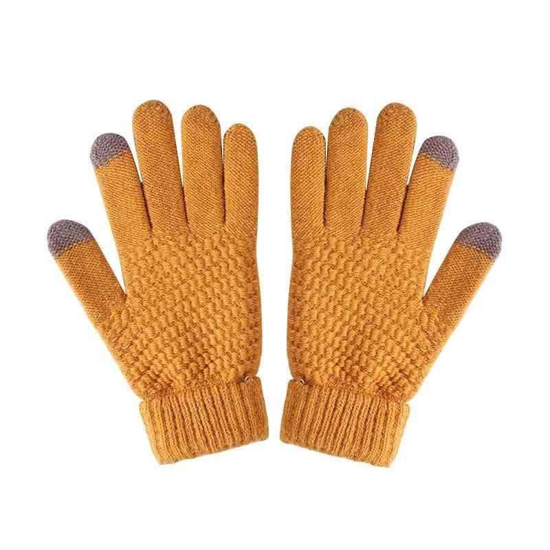 手袋 レディース メンズ 秋冬 加绒 厚手 保温 防寒 ニット 手袋 暖かい グローブ 自転車 バイク アウトドア 接触冷感
