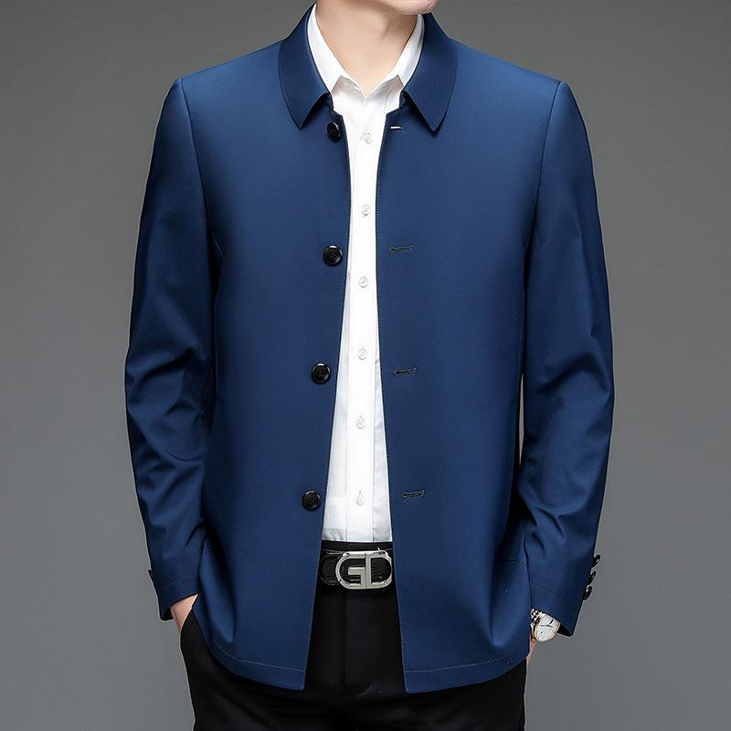 ジャケット メンズ 男性用 春秋 薄手 襟付き カジュアル ゆったり ポリエステル 無地 赤 カーキ 黒 青・商品カテゴリ: ジャケット・スタイル: ベーシック・対象年齢: 24-35歳・襟の形: 襟付き・フィット: ルーズ・前立て: シングルブレスト・フード: なし・厚さ: 薄手・柄: 無地・誤差: 約2cm・対象: ・素材: ポリエステル混紡・主な素材: ポリエステル・裏地: ポリエステル・シーン: 日常・ディテール: ステッチ・裾: ストレート・着丈: レギュラー・ポケット: サイドポケット・着方: アウター・袖丈: 長袖・袖のタイプ: レギュラー・対象: 大人・対象性別: 男性・色: レッド, カーキ, ブラック, ブルー, 青緑・サイズ: 170, 175, 180, 185, 190
